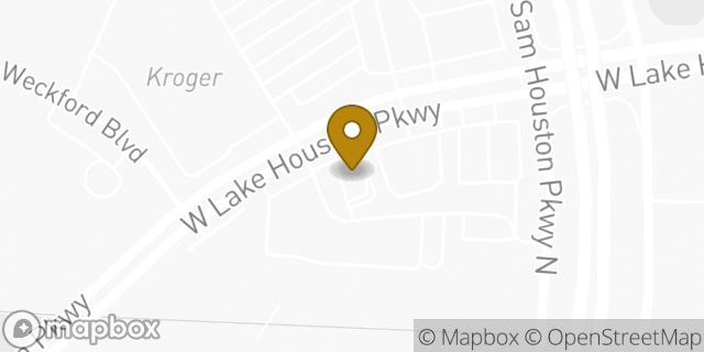 Map showing the location of West Lake Houston Pkway in Houston, TX 77044
