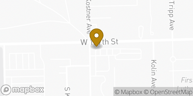 Map showing the location of Dunkin' in Alsip, IL 60803