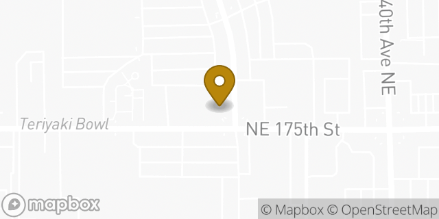 Map showing the location of Starbucks in Woodinville, WA 98072