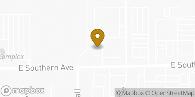 Map showing the location of Mesa KinderCare in Mesa, AZ 85204