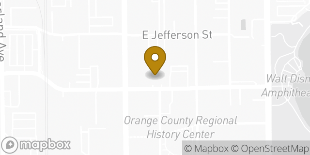 Map showing the location of Regions Bank in Orlando, FL 32801