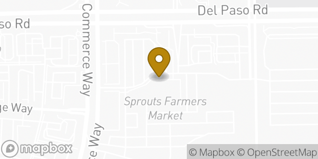 Map showing the location of Sprouts Farmers Market in Sacramento, CA 95834