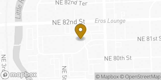 Map showing the location of Subway in Miami, FL 33138