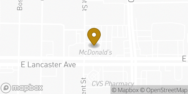 Map showing the location of McDonald's in Fort Worth, TX 76103
