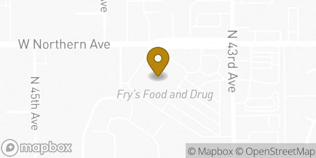 Map showing the location of Fry's Money Services in Glendale, AZ 85301