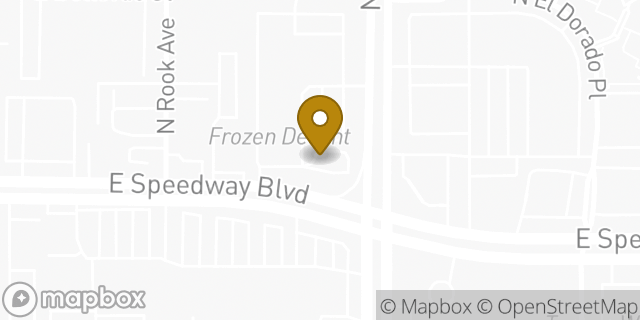 Map showing the location of Starbucks in Tucson, AZ 85712