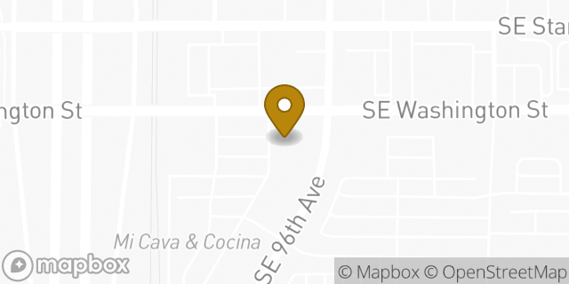 Map showing the location of Subway in Portland, OR 97216