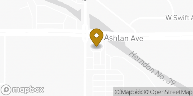 Map showing the location of McDonald's in Fresno, CA 93705