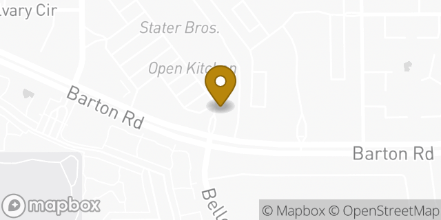 Map showing the location of The UPS Store in Redlands, CA 92373