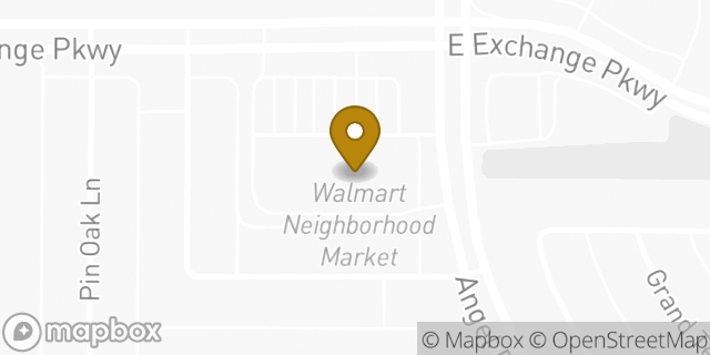 Map showing the location of Walmart Neighborhood Market Allen - E Exchange Pkwy in Allen, TX 75002