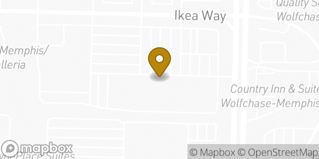 Map showing the location of Amazon Locker - Mow in Cordova, TN 38016