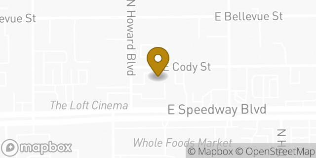 Map showing the location of Enterprise Rent-A-Car in Tucson, AZ 85716