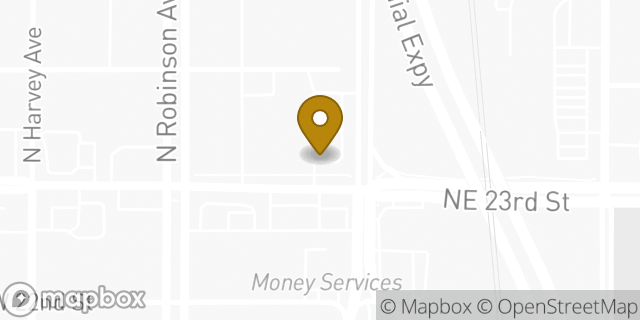 Map showing the location of McDonald's in Oklahoma City, OK 73103