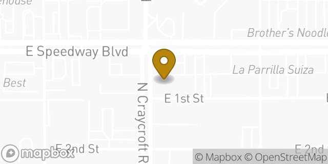 Map showing the location of Amazon Locker - Arietta in Tucson, AZ 85712