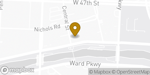 Map showing the location of The UPS Store in Kansas City, MO 64112