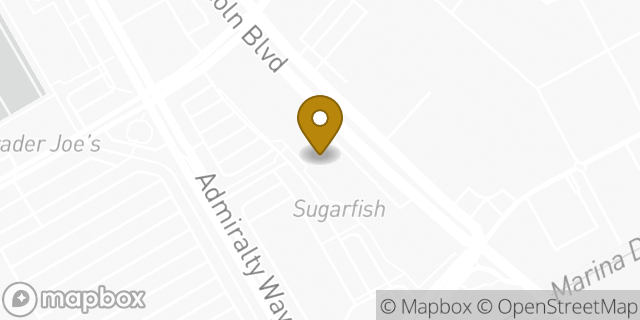 Map showing the location of Chipotle Mexican Grill in Marina del Rey, CA 90292