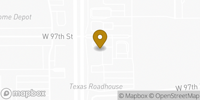 Map showing the location of QuikTrip in Overland Park, KS 66212