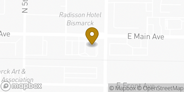 Map showing the location of McDonald's in Bismarck, ND 58501