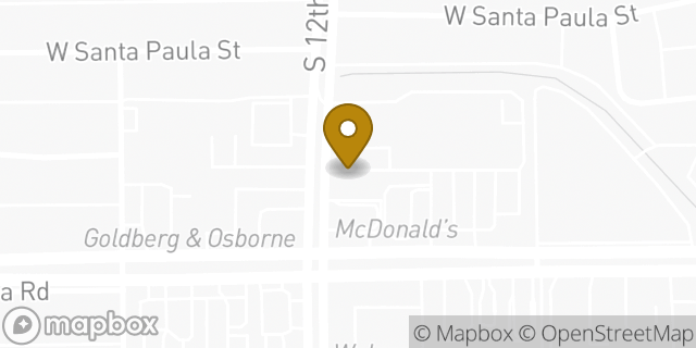Map showing the location of Subway in Tucson, AZ 85706
