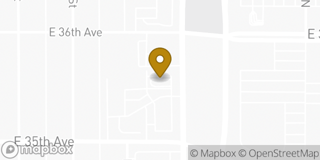 Map showing the location of Sonic Drive In in Denver, CO 80207