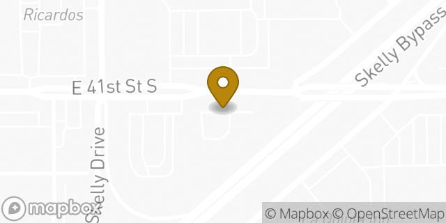 Map showing the location of Starbucks in Tulsa, OK 74135