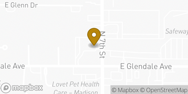 Map showing the location of Chase Bank in Phoenix, AZ 85020