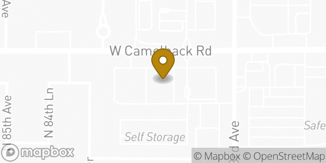 Map showing the location of AutoZone in Phoenix, AZ 85037