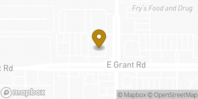 Map showing the location of Walgreens in Tucson, AZ 85712