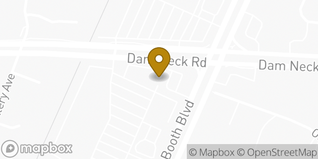 Map showing the location of Amazon Locker - Alloy in Virginia Beach, VA 23454