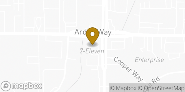 Map showing the location of 7-Eleven in Sacramento, CA 95825