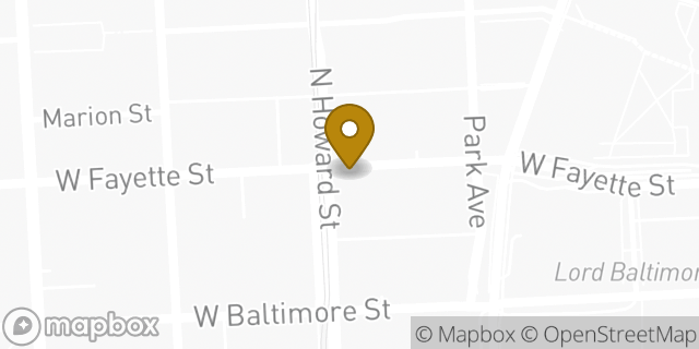 Map showing the location of McDonald's in Baltimore, MD 21201