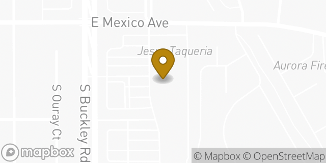 Map showing the location of Planet Fitness in Aurora, CO 80017