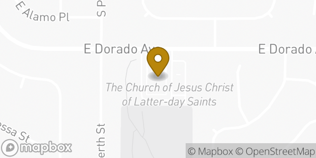 Map showing the location of The Church of Jesus Christ of Latter-day Saints in Centennial, CO 80015