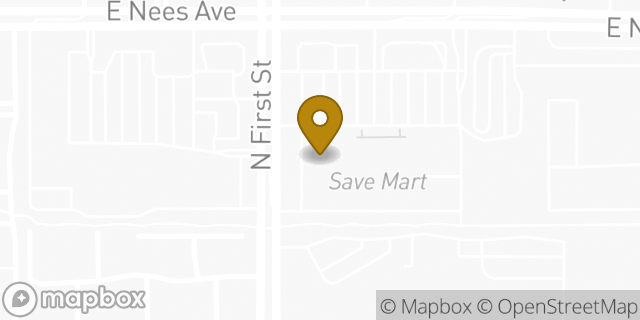 Map showing the location of The UPS Store in Fresno, CA 93720