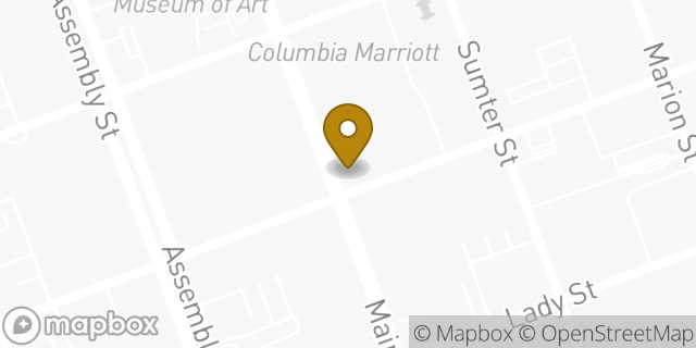 Map showing the location of Starbucks Coffee Company in Columbia, SC 29201