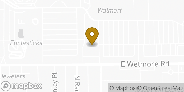 Map showing the location of Subway in Tucson, AZ 85705