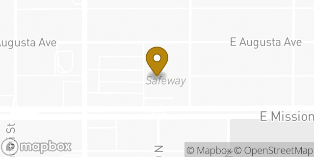 Map showing the location of Safeway in Spokane, WA 99202