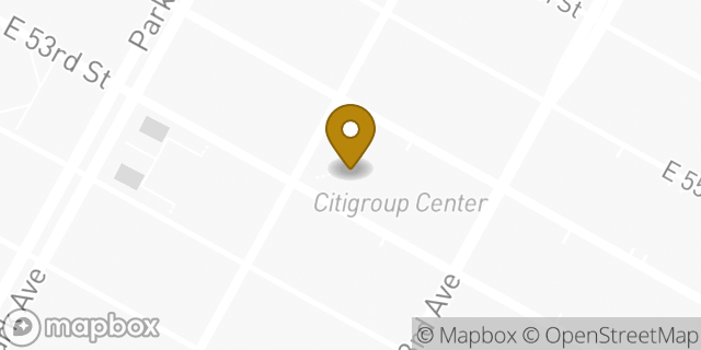 Map showing the location of CitiCorp Center in New York, NY, US, NY 10022