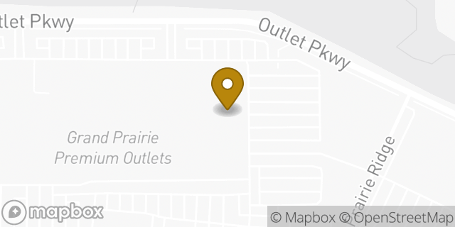 Map showing the location of Levi's Outlet Store in Grand Prairie, TX 75052