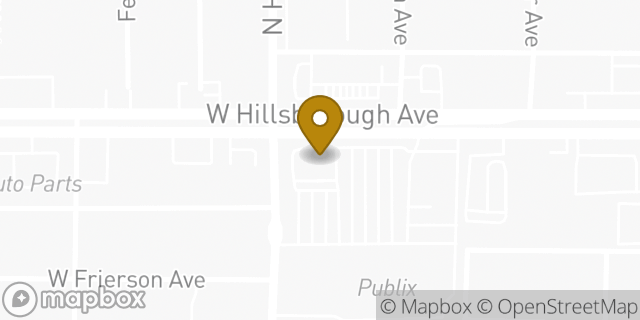 Map showing the location of Regions Bank in Tampa, FL 33614