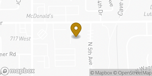 Map showing the location of AutoZone in Phoenix, AZ 85027