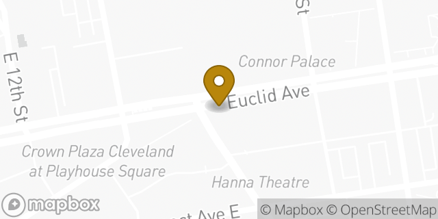 Map showing the location of Starbucks in Cleveland, OH 44115