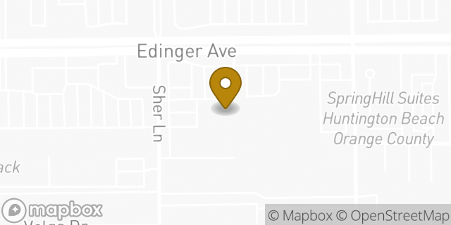 Map showing the location of HomeGoods in Huntington Beach, CA 92647