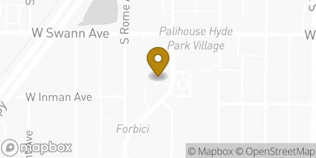 Map showing the location of Lululemon in Tampa, FL 33606