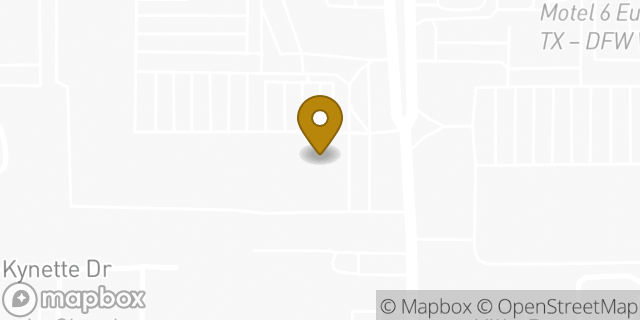 Map showing the location of Amazon Locker - Deseo in Euless, TX 76040