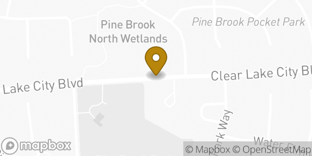 Map showing the location of Pinebrook KinderCare in Houston, TX 77059