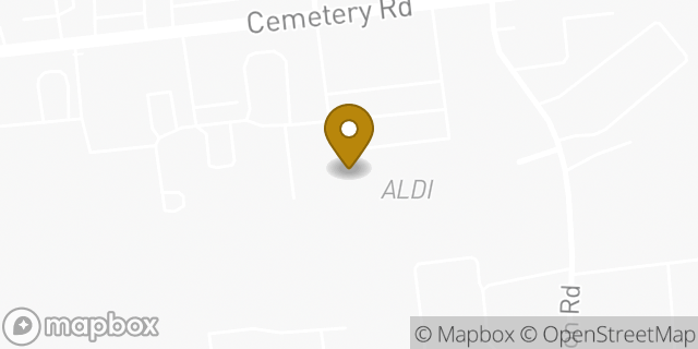 Map showing the location of Aldi in Hilliard, OH 43026