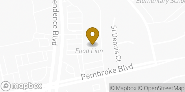 Map showing the location of Food Lion in Virginia Beach, VA 23455