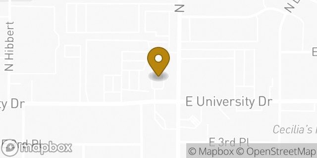 Map showing the location of McDonald's in Mesa, AZ 85201