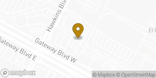 Map showing the location of Starbucks in El Paso, TX 79925